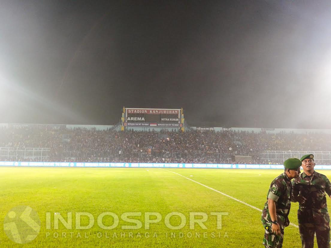Stadion Kanjuruhan siap digunakan kembali untuk pertandingan Arema Cronus. Copyright: &copy; Ian Setiawan/INDOSPORT
